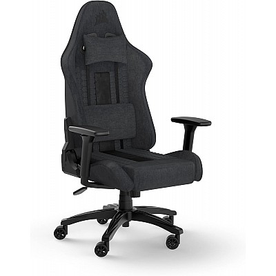 מושב גיימינג בד Corsair צבע שחור אפור דגם TC100 מושב גיימינג בד Corsair צבע שחור אפור דגם TC100