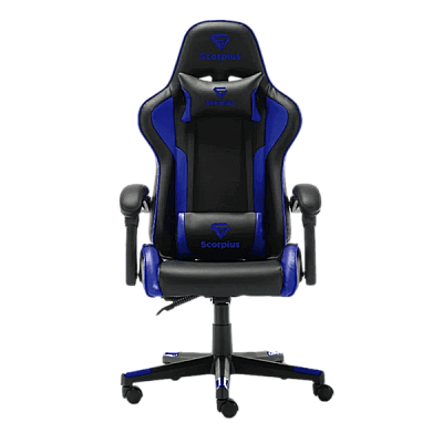 מושב גיימינג Scorpius דגם Life בצבע שחור כחול מושב גיימינג Scorpius דגם Life בצבע שחור כחול