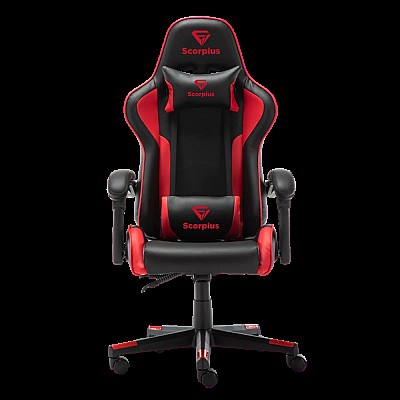 מושב גיימינג Scorpius דגם Life בצבע שחור אדום מושב גיימינג Scorpius דגם Life בצבע שחור אדום