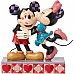 פסלון אמנותי מקסים מתוך סדרת Disney Traditions של Jim Shore — Mickey ו-Minnie מתנשקים על הלחיים (Kisses on Cheeks)