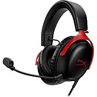 HyperX Cloud III | אוזניות גיימינג שחורות עם מיקרופון – תואמות PC, PS5 ו־Xbox