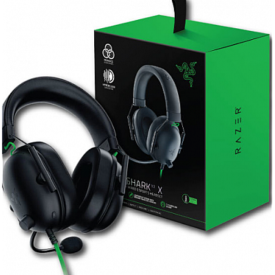 אוזניות גיימינ Razer BlackShark V2 X בצבע שחור