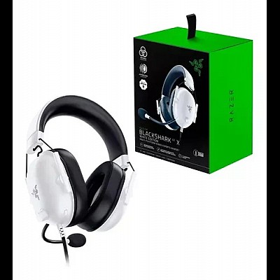אוזניות גיימינג Razer BlackShark V2 X בצבע לבן