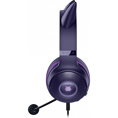 אוזניות גיימינג Razer Kraken Kitty V2 Pokemon Gengar Edition USB Type-A עם 7.1 אוזניות גיימינג Razer Kraken Kitty V2 Pokemon Gengar Edition USB Type-A עם 7.1