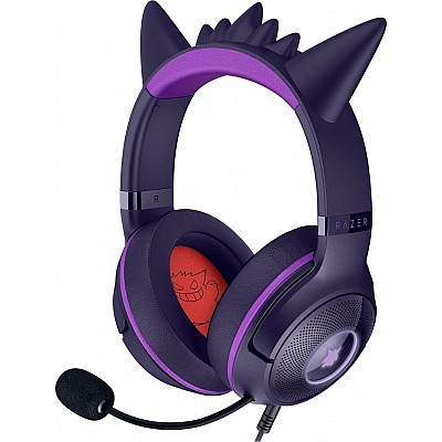 אוזניות גיימינג Razer Kraken Kitty V2 Pokemon Gengar Edition USB Type-A עם 7.1 אוזניות גיימינג Razer Kraken Kitty V2 Pokemon Gengar Edition USB Type-A עם 7.1