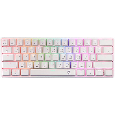 מקלדת גיימינג Dragon מכנית GPDRA MMK61 RGB לבן