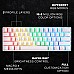 מקלדת גיימינג מכנית חוטית מוקטנת 60% חברת HK GAMING דגם GK61 הסוויצ'ים צהובים בצבע לבן מקלדת גיימינג מכנית חוטית מוקטנת 60% חברת HK GAMING דגם GK61 הסוויצ'ים צהובים בצבע לבן