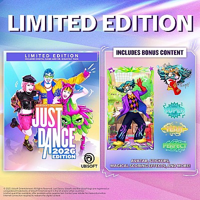 Just Dance 2026 ל-Nintendo Switch (קוד דיגיטלי בלבד)