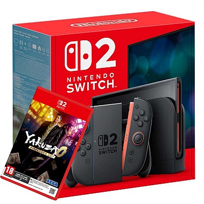 קונסולת משחק Nintendo Switch 2 256GB – אדום/כחול ומשחק Yakuza 0 Director’s Cut Edition | יבואן רשמי