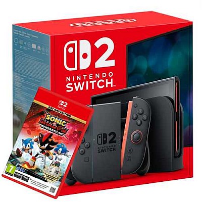 קונסולת משחק Nintendo Switch 2 256GB - אדום / כחול מהדורת Sonic X Shadow Generations