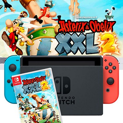 Nintendo Switch | באנדל קונסולת ניידת נינטנדו סוויץ’ כולל משחק Asterix & Obelix XXL 2