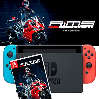 Nintendo Switch | באנדל קונסולת ניידת נינטנדו סוויץ’ כולל משחק Rims Racing