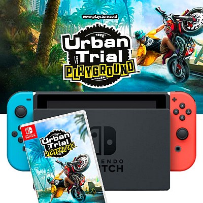 Nintendo Switch | באנדל קונסולת ניידת נינטנדו סוויץ’ כולל משחק Urban Trial Playground