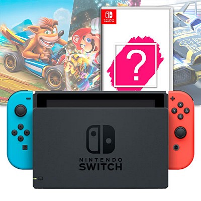 Nintendo Switch | באנדל קונסולת ניידת נינטנדו סוויץ’ כולל משחק לבחירה