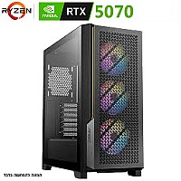מחשב גיימינג | כ.מסך RTX 5070, מעבד AMD Ryzen™ 7 7800X3D 8-Core, זכרון 32GB, כונן SSD 1T
