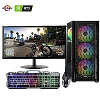 חבילת גיימינג PLS02 | מחשב גיימינג, מסך גיימינג, מקלדת גיימינג, עכבר גיימינג ומשטח לעכבר
