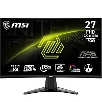 מסך מחשב קעור MSI דגם MAG 27C6F קצב רענון 180Hz גודל "27