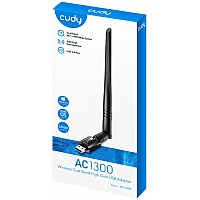 כרטיס רשת אלחוטי Cudy 1300Mbps High Gain WiFi USB3.0 