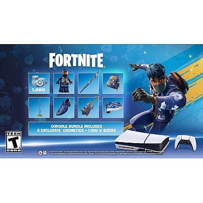 PlayStation 5 Slim 1TB עם כונן דיסקים כולל שובר למשחק Fortnite Flowering Chaos – יבואן רשמי