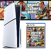 Sony PlayStation 5 1TB Slim Blu-ray Edition GTA 5 Bundle