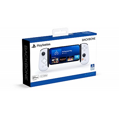 בקר נייד BACKBONE Playstation Edition חיבור אייפון ל-Lightning צבע לבן