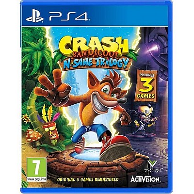 Crash Bandicoot N Sane Trilogy ל-PS4 Crash Bandicoot N Sane Trilogy ל-PS4