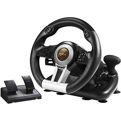 הגה מרוצים + גיר הילוכים + דוושות PXN V3 PRO + משחק מרוץ NFS