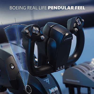 ג'ויסטיק טיסה + מצערת מודולרית Thrustmaster TCA Yoke Pack Boeing Edition Controller למחשב ול-Xbox