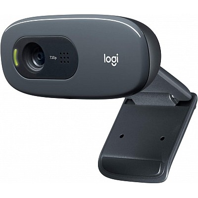 מצלמת אינטרנט Logitech HD C270 עם מיקרופונים סטריאו ותריס פרטיות מצלמת אינטרנט Logitech HD C270 עם מיקרופונים סטריאו ותריס פרטיות