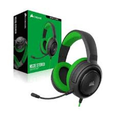 אוזניות גיימרים חוטיות Corsair - HS35 Stereo צבע ירוק