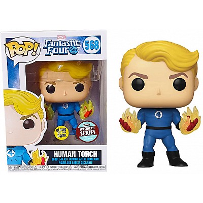 Funko Pop | בובת פופ: Marvel: Fantastic Four - Human Torch Specialty Series #568 Funko Pop | בובת פופ: Marvel: Fantastic Four - Human Torch Specialty Series #568