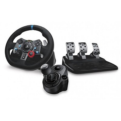 הגה מרוצים + גיר הילוכים + דוושות דגם Logitech G29 Driving Force לקונסולות PS4/PS5 ול-PC
