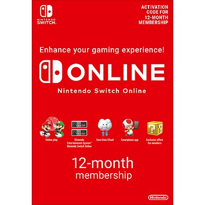 Nintendo Switch | נינטנדו סוויץ' אונליין - Online - מנוי 365 יום (מגיע כקוד הורדה דיגיטלי)