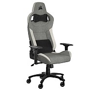 מושב גיימינג בד Corsair דגם T3 Rush צבע אפור לבן