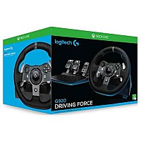 הגה מרוצים + דוושות Logitech G920 Driving Force לקונסולות Xbox Series X|S,Xbox One ו- PC