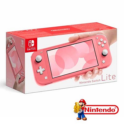 קונסולת ניידת נינטנדו סוויץ’ לייט צבע ורוד | NINTENDO SWITCH Lite Console Coral אחריות שנה