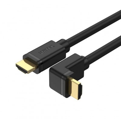 Unitek - כבל HDMI זווית 90° תומך 4K 60HZ באורך 2 מטר (Y-C1002)