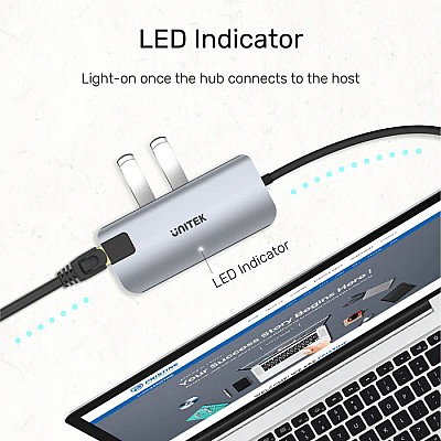 UNITEK uHUB P5+ – תחנת הרחבה 5-ב-1 ל-USB-C עם HDMI, רשת Gigabit ו-Power Delivery 100W (D1028A) UNITEK uHUB P5+ – תחנת הרחבה 5-ב-1 ל-USB-C עם HDMI, רשת Gigabit ו-Power Delivery 100W (D1028A)