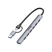 uHUB S7 – מפצל USB-C ל-7×USB-A (Data-Only) במהירות עד 5Gbps (UNITEK H1209AGY)