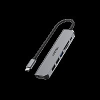 uHUB S7+ – מפצל USB-C 7-ב-1 עם HDMI 4K ו-PD ‎100W (UNITEK H1118A)