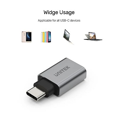 UNITEK מתאם USB-C ל-USB-A (Y-A025CGY) – עד 5Gbps