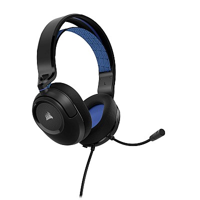 אוזניות גיימינג Corsair HS35 V2 צבע שחור/כחול – חיבור 3.5 מ"מ
