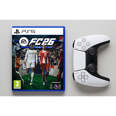 EA Sports FC 26 ל־PS5 + שלט DualSense לבן מקורי (תאריך השקה 19/09/25)