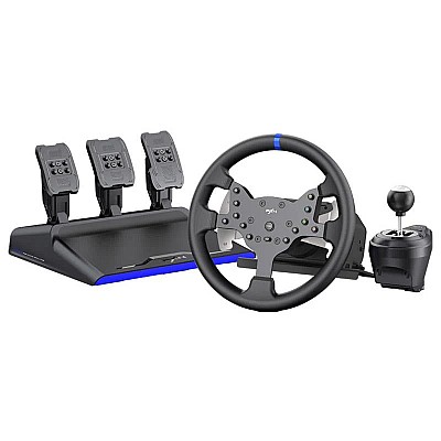 הגה מרוצים + גיר הילוכים + דוושות דגם PXN V99