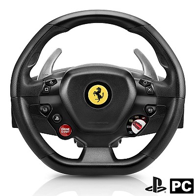 הגה מרוצים עם דוושות Thrustmaster T80 Ferrari 488 GTB Edition PS4/PS5/PC הגה מרוצים עם דוושות Thrustmaster T80 Ferrari 488 GTB Edition PS4/PS5/PC