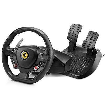 הגה מרוצים עם דוושות Thrustmaster T80 Ferrari 488 GTB Edition PS4/PS5/PC הגה מרוצים עם דוושות Thrustmaster T80 Ferrari 488 GTB Edition PS4/PS5/PC