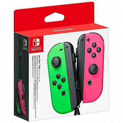 Nintendo Switch Joy-Con Green / Pink – זוג בקרים רשמיים לנינטנדו סוויץ’