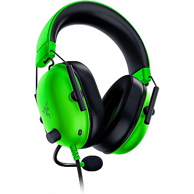 Razer BlackShark V2 X רייזר אוזניות גיימינג חוטיות  (צבע ירוק)