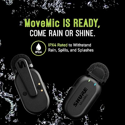 Shure MoveMic Two – זוג מיקרופוני דש אלחוטיים
