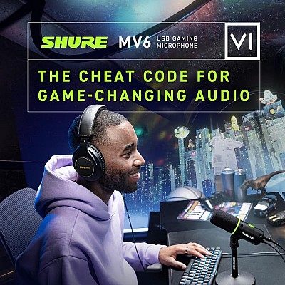 Shure MV6 – מיקרופון USB גיימינג מקצועי